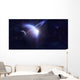 Two planets in outer space. Wall Mural