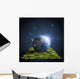 Planet Earth Lying Green Wall Decal