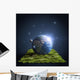 Planet Earth Lying Green Wall Decal
