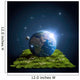 Planet Earth Lying Green Wall Decal