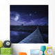 Bridge across River Night Wall Decal