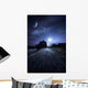 Road Park Night against Wall Decal