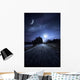 Road Park Night against Wall Decal