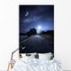 Road Park Night against Wall Decal
