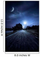 Road Park Night against Wall Decal