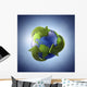 3D Rendering Planet Earth Wall Decal Design 3