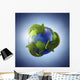3D Rendering Planet Earth Wall Decal Design 3