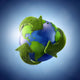 3D Rendering Planet Earth Wall Decal Design 3