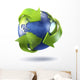 3D Rendering Planet Earth Wall Decal Design 2