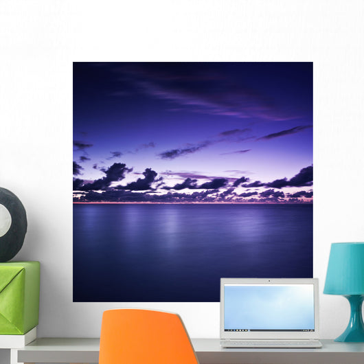 Tranquil Ocean Night against Wall Decal Design 1