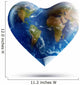 Heart-shaped Planet Earth White Wall Decal
