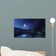 Lake and Mountains Night Wall Decal