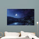 Lake and Mountains Night Wall Decal