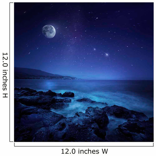 Rocks Seaside against Rising Wall Decal