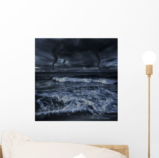 Tornados Rough Sea against Wall Decal