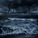 Tornados Rough Sea against Wall Decal
