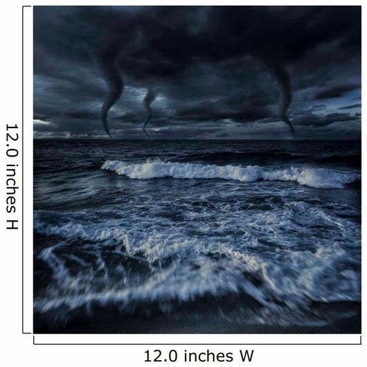 Tornados Rough Sea against Wall Decal