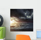 Bright Sunset against Wavy Wall Decal