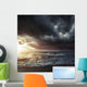 Bright Sunset against Wavy Wall Decal