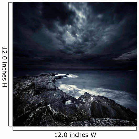 Black Rocks Protruding through Wall Decal Design 2