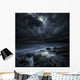 Black Rocks Protruding through Wall Decal Design 1