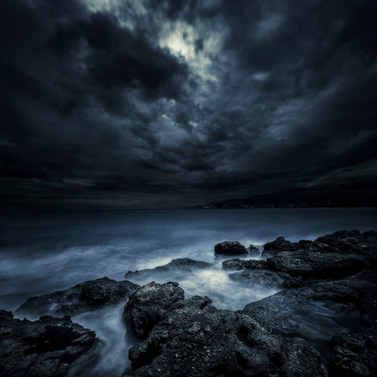 Black Rocks Protruding through Wall Decal Design 1