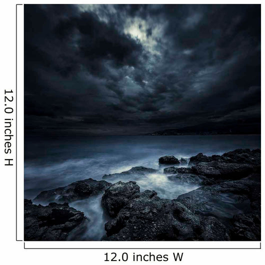 Black Rocks Protruding through Wall Decal Design 1