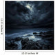 Black Rocks Protruding through Wall Decal Design 1