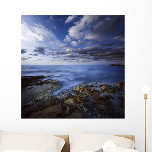 Tranquil Lake and Rocky Wall Decal Design 5