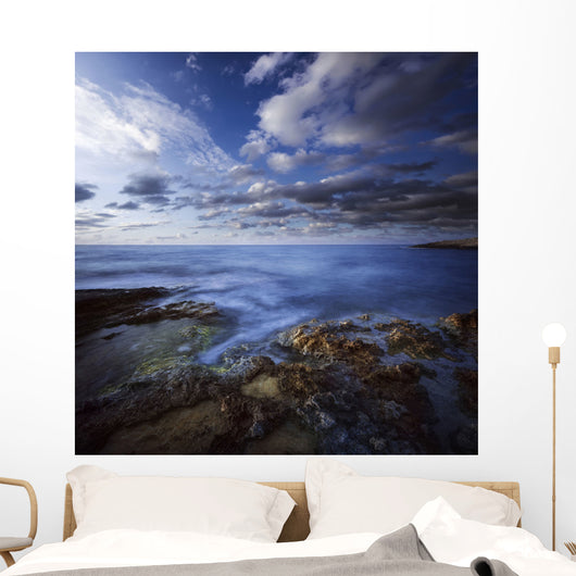 Tranquil Lake and Rocky Wall Decal Design 5