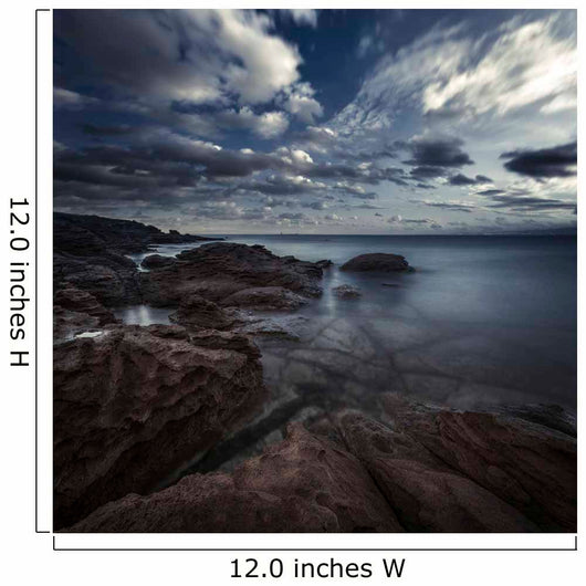 Huge Rocks Shore Sea Wall Decal Design 4