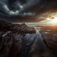 Huge Rocks Shore Sea Wall Decal Design 2