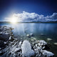 Tranquil Lake and Rocky Wall Decal Design 4