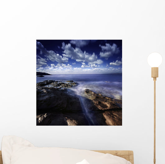Rocky Shore and Tranquil Wall Decal Design 6