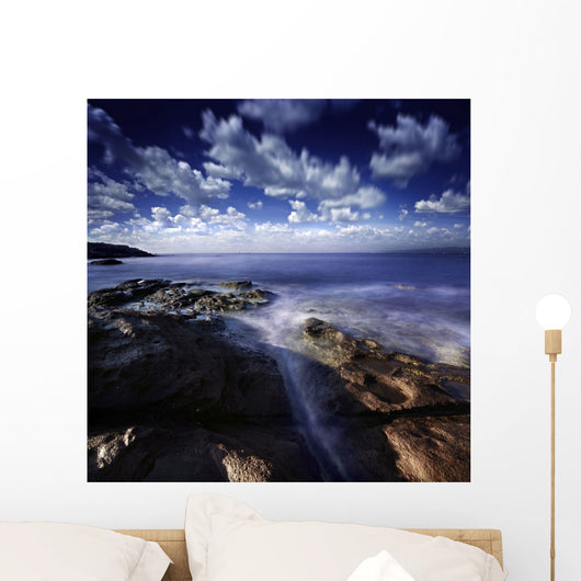 Rocky Shore and Tranquil Wall Decal Design 6