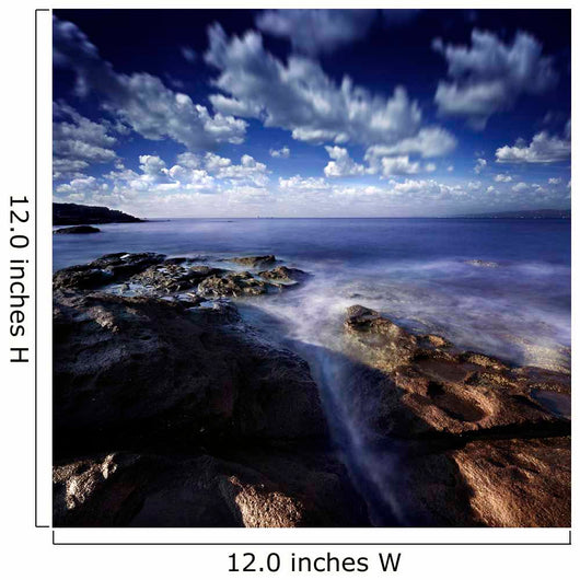Rocky Shore and Tranquil Wall Decal Design 6