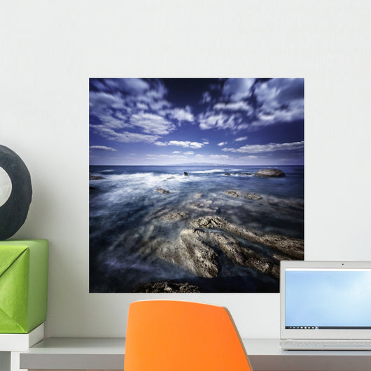 Rocky Shore and Tranquil Wall Decal Design 5