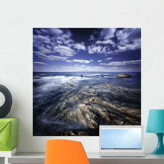 Rocky Shore and Tranquil Wall Decal Design 5