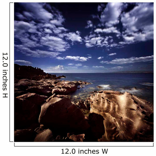 Huge Rocks Shore Sea Wall Decal Design 1
