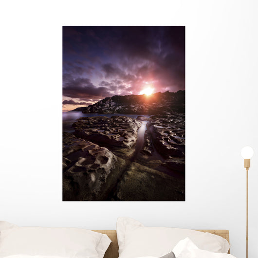 Rocky Shore and Tranquil Wall Decal Design 3