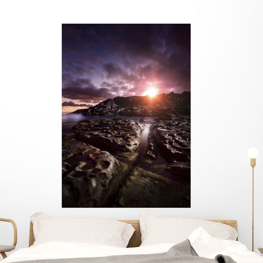 Rocky Shore and Tranquil Wall Decal Design 3