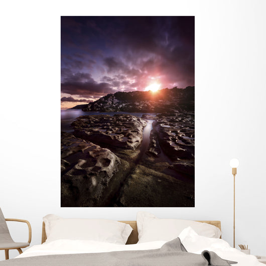 Rocky Shore and Tranquil Wall Decal Design 3