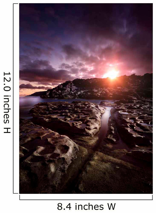 Rocky Shore and Tranquil Wall Decal Design 3