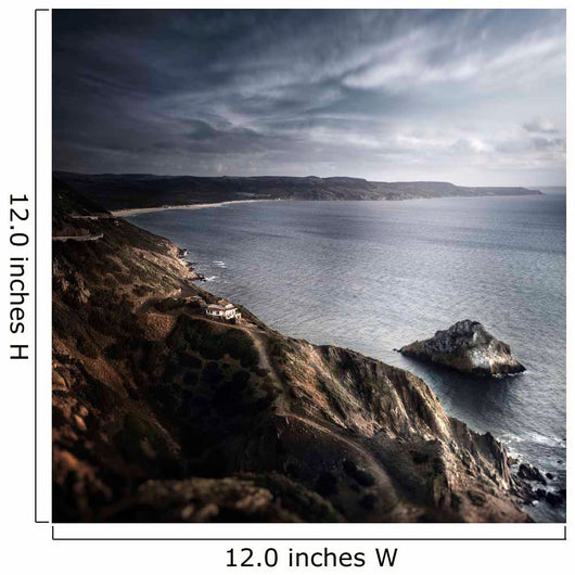 Aerial Sea and Mountains Wall Decal Design 1