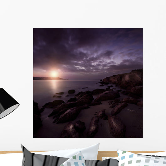 Rocky Shore and Tranquil Wall Decal Design 2