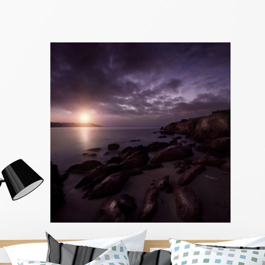Rocky Shore and Tranquil Wall Decal Design 2