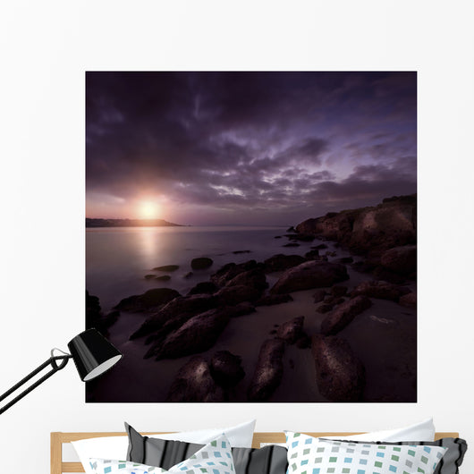 Rocky Shore and Tranquil Wall Decal Design 2
