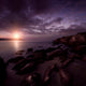 Rocky Shore and Tranquil Wall Decal Design 2
