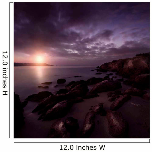 Rocky Shore and Tranquil Wall Decal Design 2