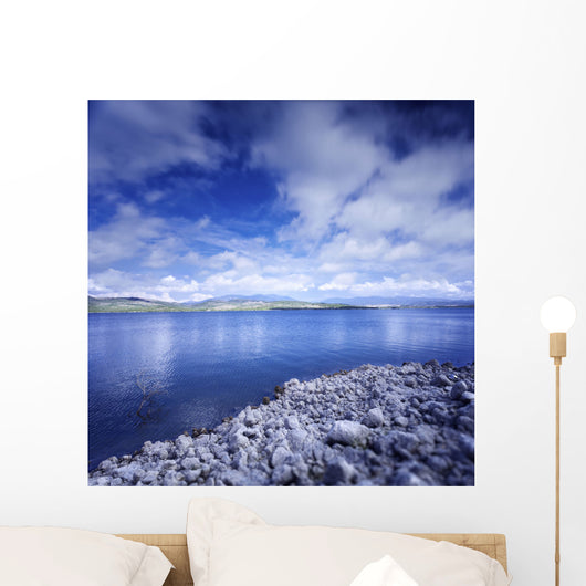 Tranquil Lake and Rocky Wall Decal Design 3